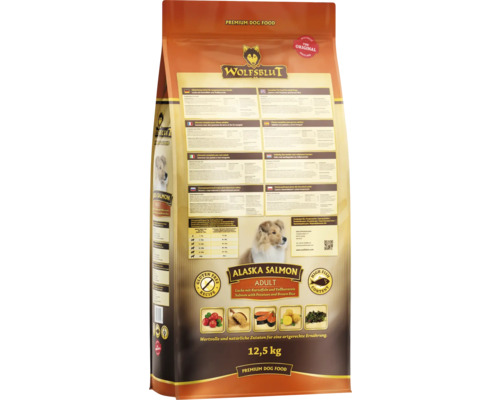 Wolfsblut Alaska Salmon Trockenfutter für ausgewachsene Hunde, 12,5 kg