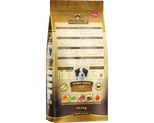 Wolfsblut Trockenfutter Down Under Adult mit Black Angus Rind, 12,5 kg