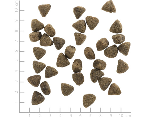 Braunes, dreieckiges Trockenfutter für Tiere