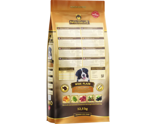 Wolfsblut Wide Plain Trockenfutter für große Hunderassen, 12,5 kg