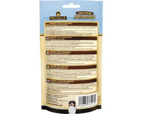 Wolfsblut Cold River Squashies Hundefutterverpackung