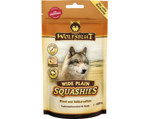 Hundesnack WOLFSBLUT Wide Plain Squashies mit wertvollen Superfoods, getreidefrei, Glutenfrei 100 g
