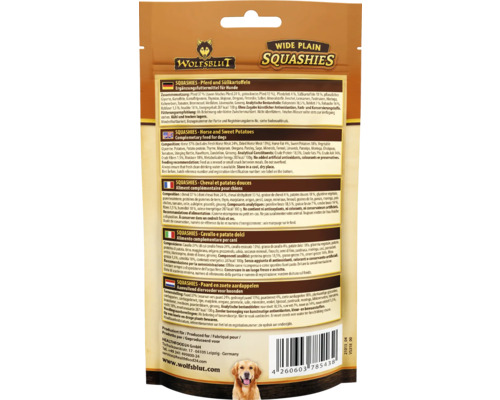 Wolfsblut Wide Plain Squashies Pferd und Süßkartoffeln Ergänzungsfuttermittel für Hunde