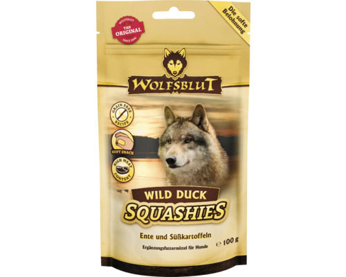 Hundesnack WOLFSBLUT Wild Duck Squashies mit wertvollen Superfoods, getreidefrei, Glutenfrei 100 g