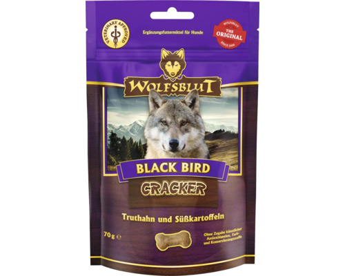 Hundesnack WOLFSBLUT Black Bird Cracker mit wertvollen Superfoods, getreidefrei, Glutenfrei 70 g