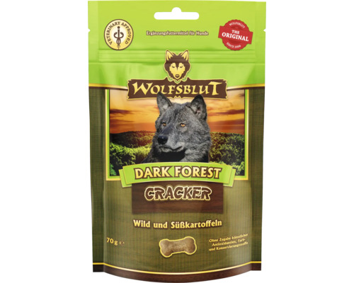 Hundesnack WOLFSBLUT Dark Forest Cracker mit wertvollen Superfoods, getreidefrei, Glutenfrei 70 g