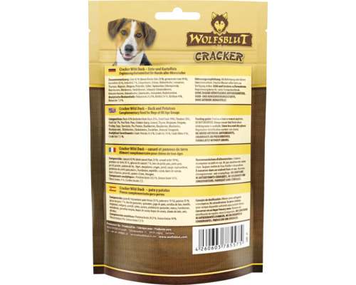 Wolfsblut Cracker Wild Duck Hundesnack mit Ente und Kartoffeln