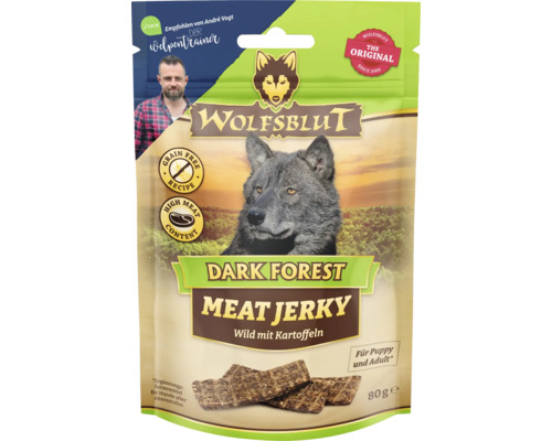 Hundesnack WOLFSBLUT Meat Jerky Dark Forest 80 g