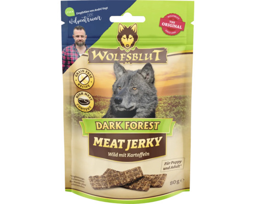 Hundesnack WOLFSBLUT Meat Jerky Dark Forest 80 g Hundesnack WOLFSBLUT Meat Jerky Dark Forest 80 g