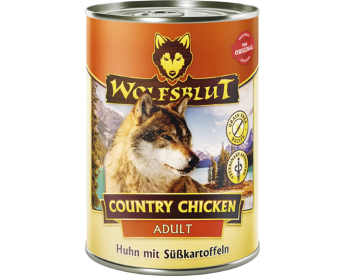 Hundefutter nass WOLFSBLUT Country Chicken Adult 395 g