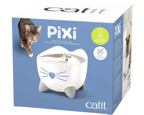 Verpackung des Catit Pixi Smart Trinkbrunnens für Katzen