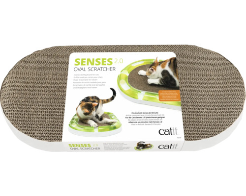 Kratzbrett Kratzpappe Catit Senses 2.0 Oval Scratcher Pappe, weiß / braun ca. 24 x 49 x 3,5 cm Kratzbrett Kratzpappe Catit Senses 2.0 Oval Scratcher Pappe, weiß / braun ca. 24 x 49 x 3,5 cm