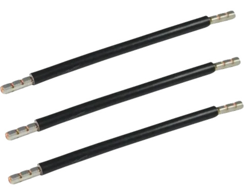 Kabelbrücke e2 6 mm² 10 cm 3-t schwarz Drei schwarze Installationsrohre