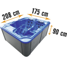 Aufstellbarer Whirlpool Sanotechnik Outdoorpool Set OASIS BLUE inkl. Abdeckung