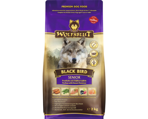Hundefutter trocken WOLFSBLUT Black Bird Senior 2 kg