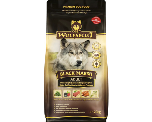 Hundefutter trocken WOLFSBLUT Black Marsh Adult 2 kg