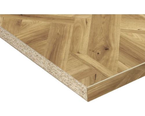 Holzplatte mit Fischgrätenmuster