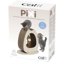 Katzenkratzbaum Catit Pixi in der Verpackung mit zwei Kätzchen
