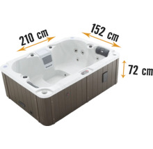 Whirlpool mit den Maßen 210 x 152 x 72 Zentimeter