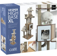 Verpackung eines Catit Vesper High Base XL Kratzbaums mit fünf Ebenen