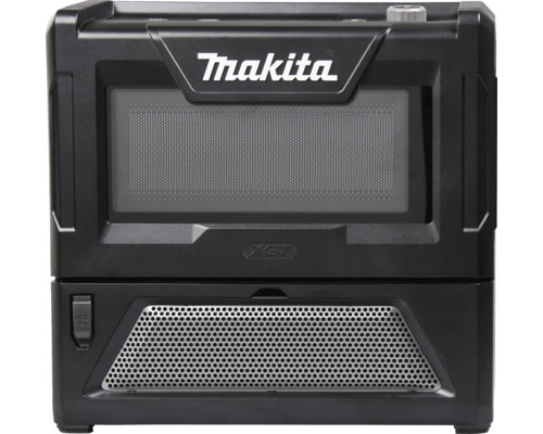 Makita Logo auf einer schwarzen Mikrowelle