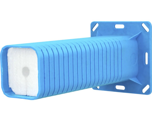 Blauer Rohrdurchführung Mauerdurchführung mit Dämmung