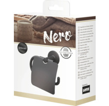 Toilettenpapierhalter Lenz Nero mit Deckel schwarz-thumb-3