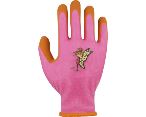 Kinderhandschuh Floralie Uni Gr. 4 orange pink