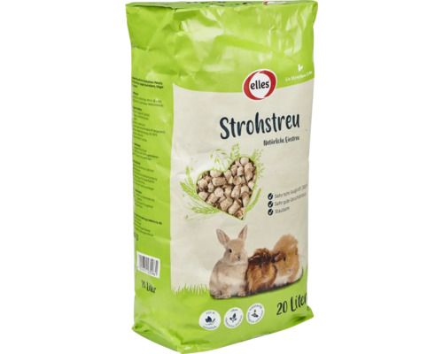 Strohstreu für Kleintiere, 20 Liter Sack