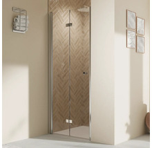 Begehbare Dusche mit Faltwand im Badezimmer