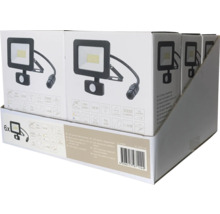 Verpackung mit sechs LED-Sensorstrahlern für die Wandmontage