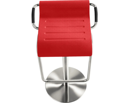 Roter Barhocker mit Metallgestell