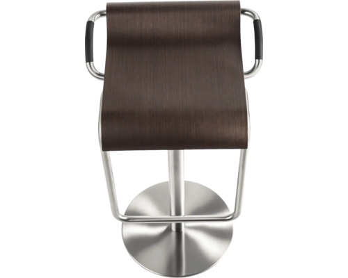 Barhocker mit Holzstruktur und Metallgestell