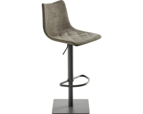 Barhocker mit Rückenlehne, Fußstütze und Höhenverstellung