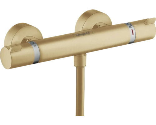 Thermostat-Brausearmatur hansgrohe Ecostat Comfort 13116140 bronze gebürstet Hansgrohe Logo Duschthermostat mit Eco Funktion
