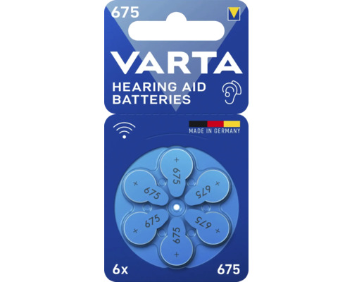 Hörgeräte-Batterie VARTA (675) 1,45 V, 6 Stück