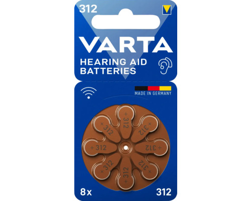 Hörgeräte-Batterie VARTA (312) 1,45 V, 8 Stück-0