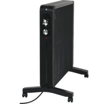 Schwarzer Ölradiator mit Rollen und Reglern