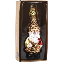 Glas Weihnachtsschmuck Zwerg Figur in Kartonverpackung
