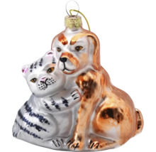 Christbaumkugel mit Katze und Hund als Motiv