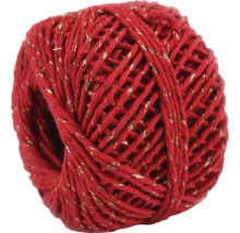 Rolle rotes Baumwollgarn mit Goldfaden