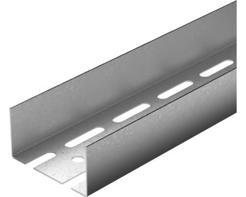 Profilschiene aus Metall mit Langlöchern