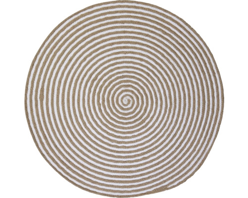 Teppich natur weiß/beige Ø 80 cm Teppich natur weiß/beige Ø 80 cm