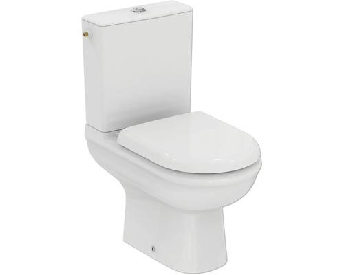 Standtiefspülklosett-Set Ideal Standard Exacto R006901 spülrandlos Abgang vario weiß mit WC-Sitz