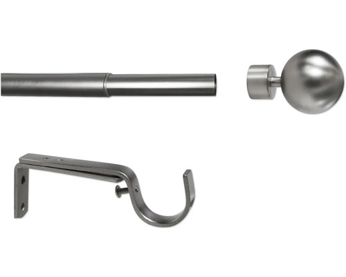 Gardinenstange mit Kugelende und Halterung