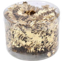 Goldene Sternengirlande in transparenter Verpackung