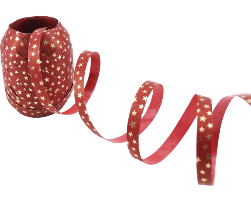 Geschenkband mit Sternenmuster auf Rolle
