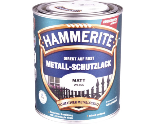 HAMMERITE Metallschutzlack matt weiß 750 ml Hammerite Metall Schutzlack matt weiß im Farbbehälter
