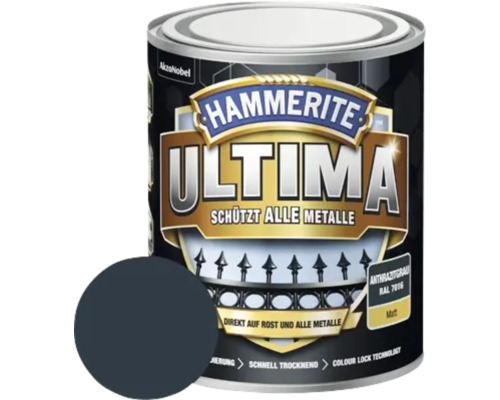 Metallschutzlack Hammerite Ultima anthrazitgrau matt 750 ml