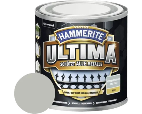 Metallschutzlack Hammerite Ultima verkaehrsgrau matt 250 ml